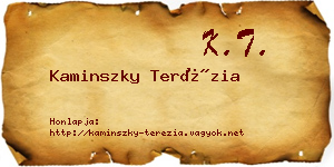 Kaminszky Terézia névjegykártya